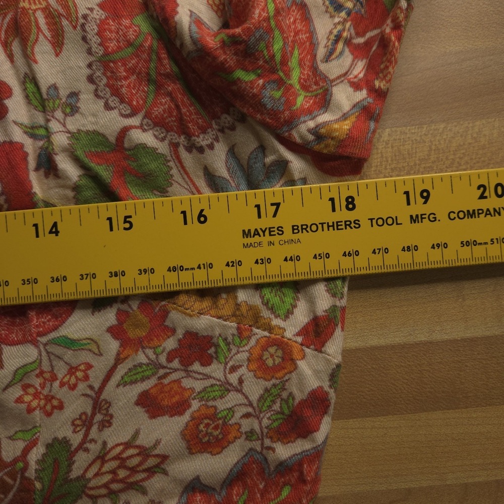 Gretchen Scott Floral Button Front Blouse Womens Medium Bell Sleeve Boho - Picture 12 of 13